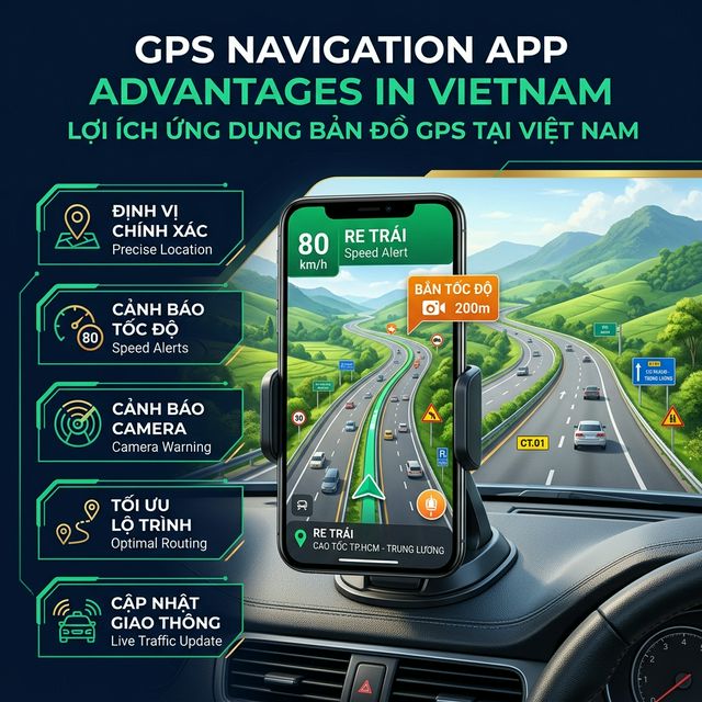 Ưu điểm Vietmap Live Pro dẫn đường GPS tại Việt Nam với cảnh báo camera phạt nguội