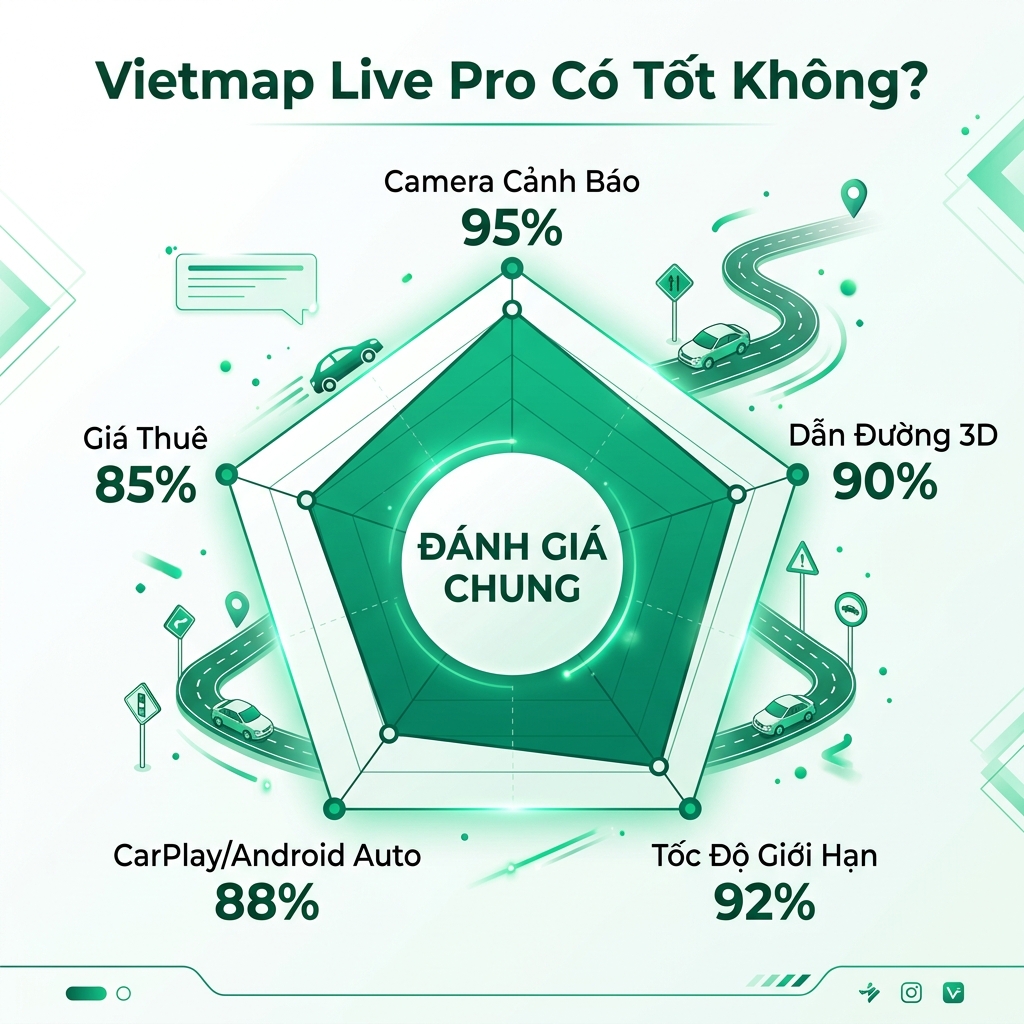 Vietmap Live Pro có tốt không - đánh giá 7 tiêu chí thực tế 2026